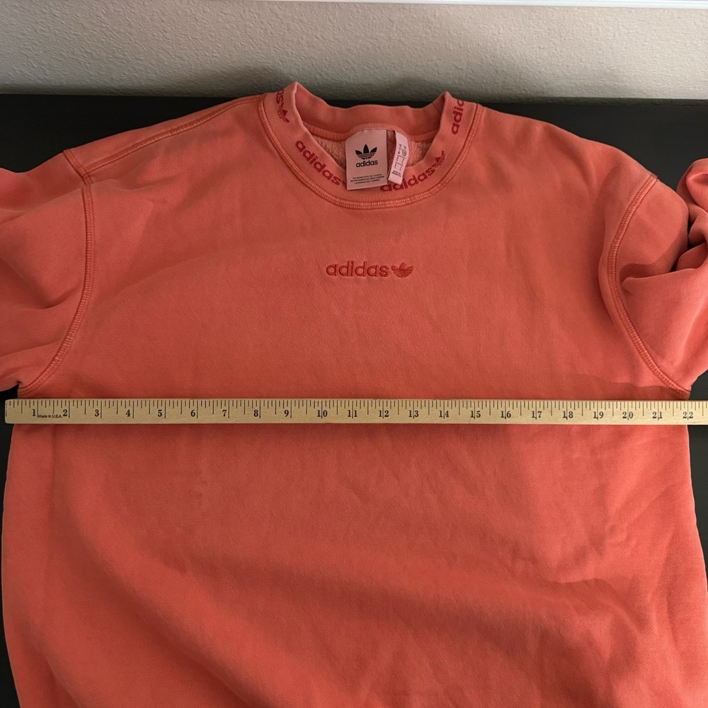 Adidas Unisex Coral‎ Small Pullover Sweatshirt Crewneck - Picture 8 of 9